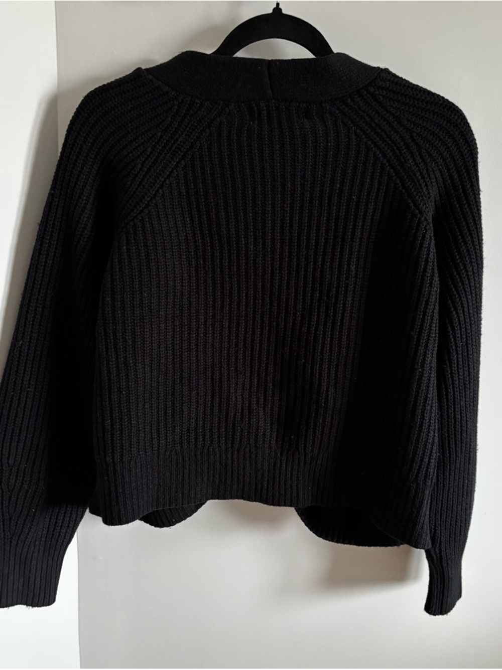 Old Navy Black Ribbed Button Cardigan Sweater - Picture 3 of 3